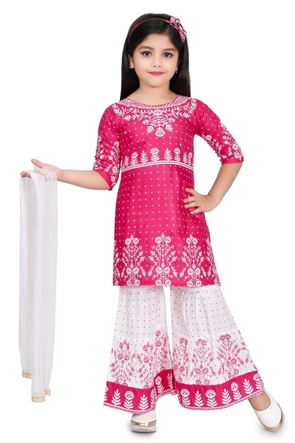 Baby Girls Ethnic Kurta Sharara Set