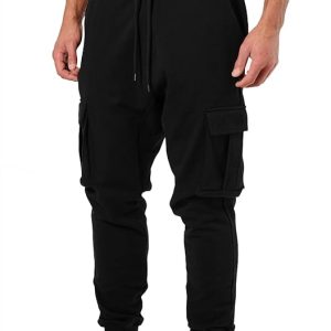 Cargo Black Track Pants