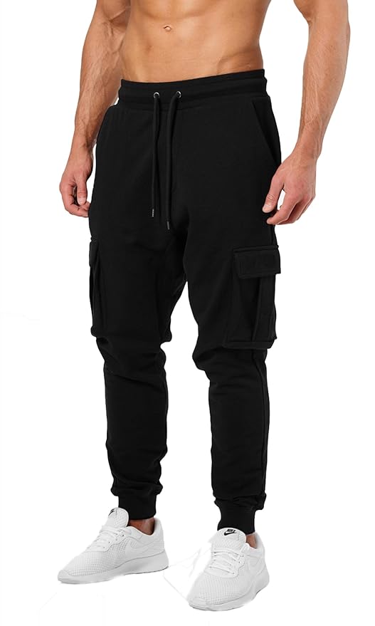 Cargo Black Track Pants